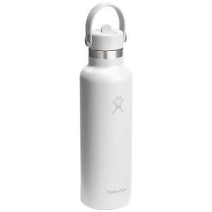Butelka na wodę Hydro Flask Standard Mouth, pojemność 621 ml, izolowana, ze stali nierdzewnej Biały
