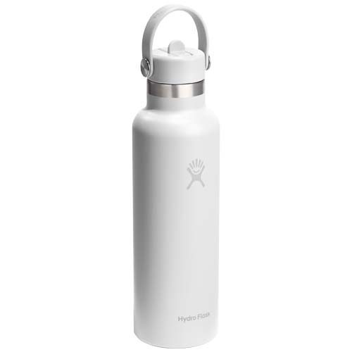 Butelka na wodę Hydro Flask Standard Mouth, pojemność 621 ml, izolowana, ze stali nierdzewnej Biały 10099001 