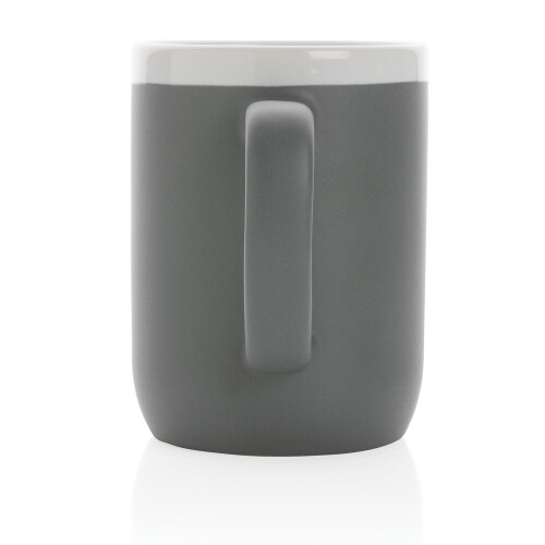 Kubek ceramiczny 300 ml grey, white P434.092 (2)