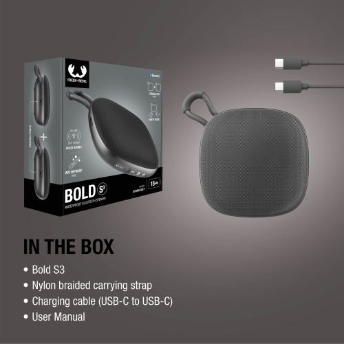 Fresh n Rebel Bold S3 Wodoodporny głośnik Bluetooth Ciemnoszary LT49741-N0060 (3)