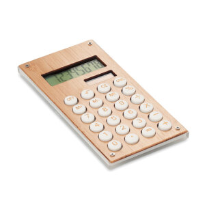 8-cyfrowy kalkulator bambusowy drewna