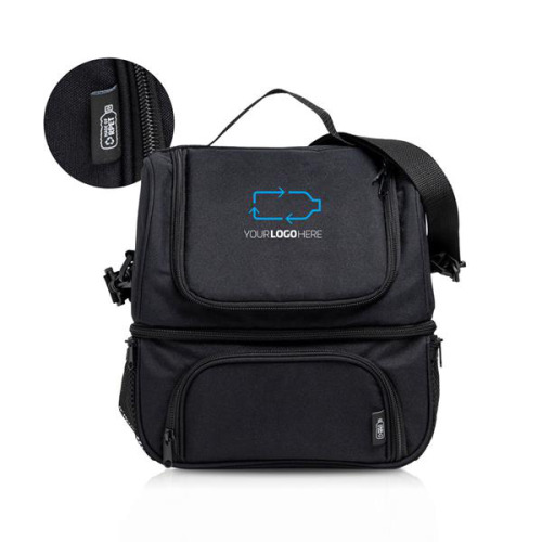 Torba termiczna Rpet z dwiema przegródkami / Ecolunch Czarny IP30038711 (3)