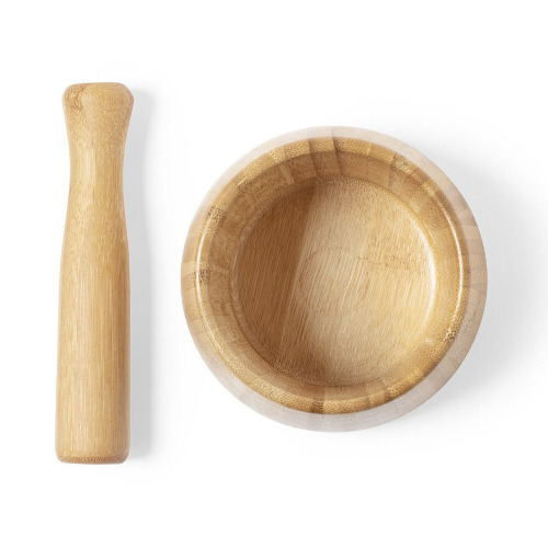 Bambusowy moździerz kuchenny Jasnobrązowy V8229-18 (1)