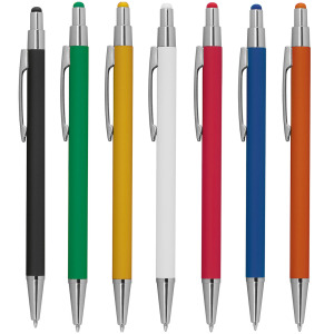 Długopis metalowy touch pen soft touch PAULA Biały