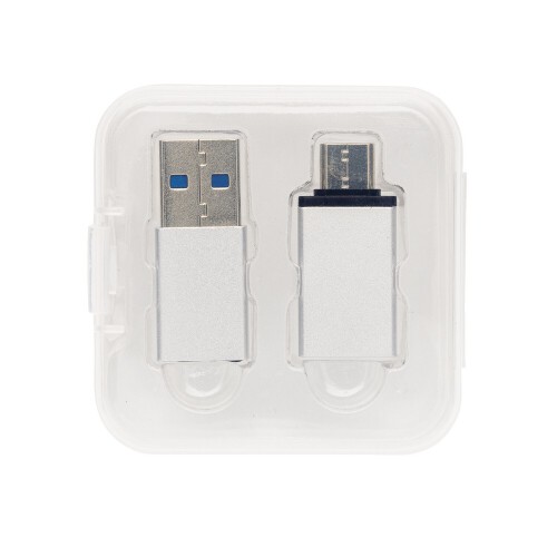 Zestaw adapterów USB A / USB C srebrny P300.102 (5)
