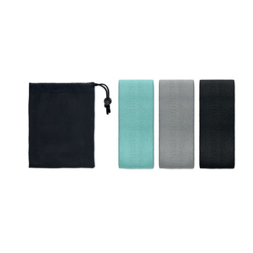 Zestaw 3 opasek fitness w etui Czarny MO6449-03 (2)