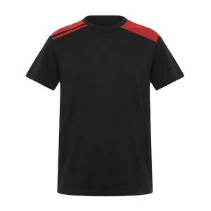 Koszulka Męska Bawełna Poliester Jersey - Black 02 & Red 60