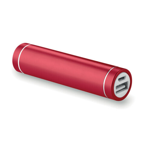 Powerbank w kształcie cylindra czerwony MO9032-05 