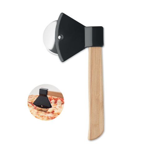 Bambusowy nóż do pizzy czarny MO6592-03 