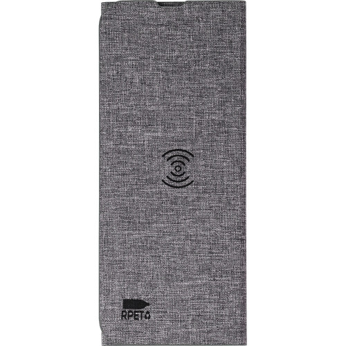 Podkładka pod mysz RPET, ładowarka bezprzewodowa 10W Szary V1542-19 (3)