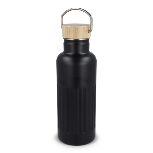Butelka termiczna ze stali nierdzewnej pochodzącej z recyklingu, 500 ml Czarny LT98699-N0002 