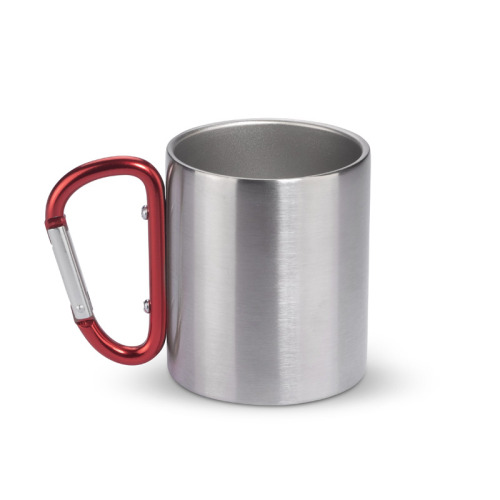 Kubek z karabińczykiem CAMPIC 200 ml Czerwony 16400-04 (2)