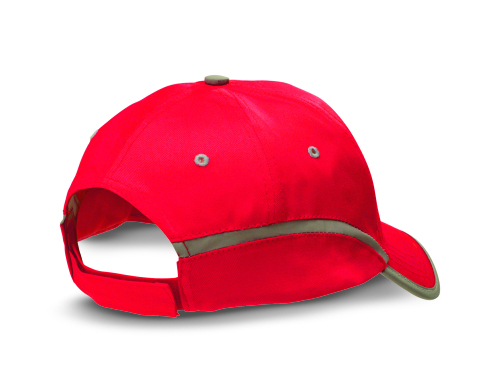 Czapka baseballowa z lamówką czerwony KC6403-05 (1)