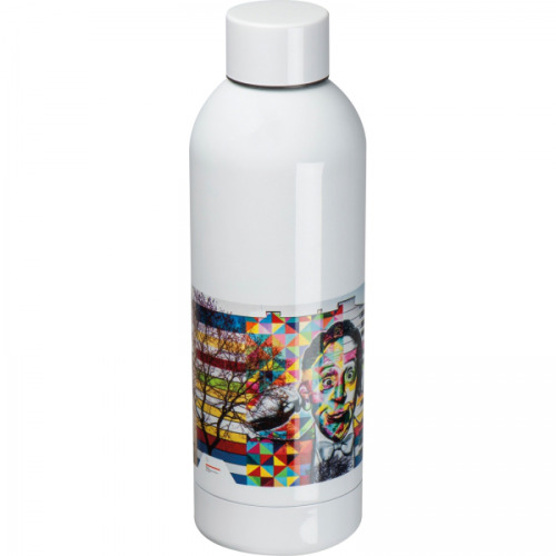 Butelka termiczna stalowa 550 ml ze stali z recyklingu SARA Biały 8382406 (4)