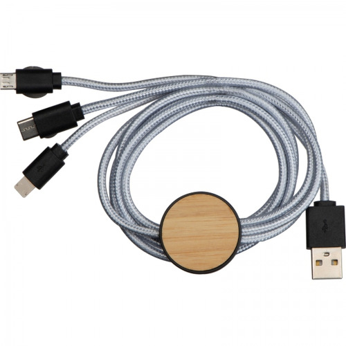 Kabel do ładowania 3w1 ERNESTYNA Szary 3395107 (1)