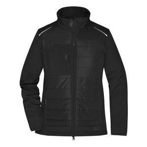 Kurtka Hybrydowa Damska Softshell Pikowana - Navy & Navy