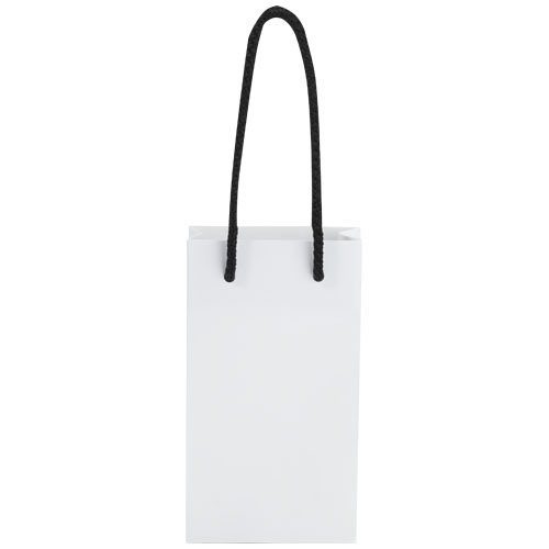Ręcznie robiona torba z papieru integra z plastikowymi uchwytami – 9,5 x 4 x 17 cm Biały 1ZB00890 (2)