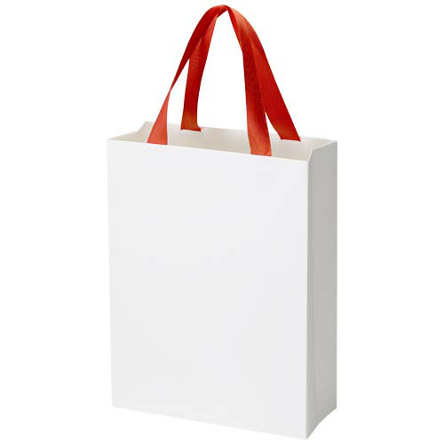 Torba papierowa Smartfold 210 g/m² z uchwytami ze wstążki i matowym laminowaniem – 24 x 10 x 32 cm Czerwony 1ZM01721 (2)