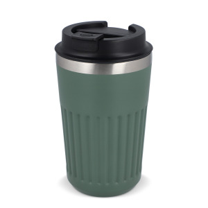 Termos na kawę ze stali nierdzewnej pochodzącej z recyklingu, 400 ml Oliwkowa zieleń