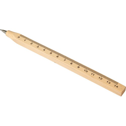 Długopis stolarski, linijka drewno V8782-17 (1)