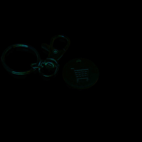 Brelok do kluczy, żeton do wózka na zakupy Biały V4722/A-02 (2)