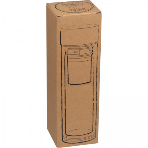 Butelka szklana termiczna 420 ml HENDRIK Przeźroczysty 6134366 (4)