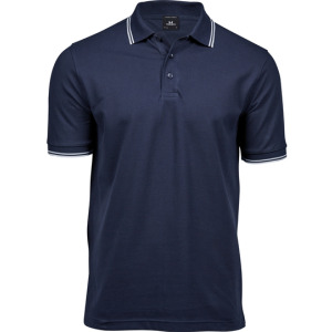 Polo Męskie Stretch Pika - Navy & White