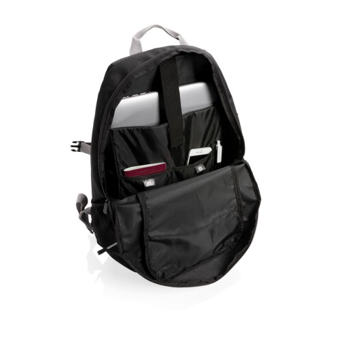 Plecak na laptopa 15,6", ochrona RFID czarny, szary P762.491 (5)