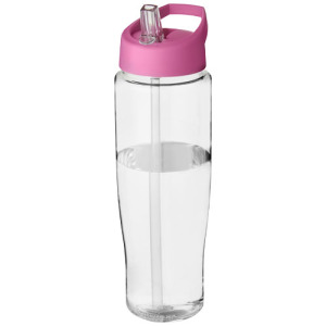 Bidon H2O Tempo® o pojemności 700 ml z wieczkiem z słomką Przezroczysty