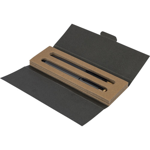 Zestaw piśmienniczy, długopis i pióro kulkowe Szary VB135-19 (1)