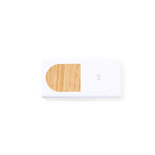 Bezprzewodowy power bank 8000 mAh, ładowarka bezprzewodowa 15W Biały V8324-02 (4)