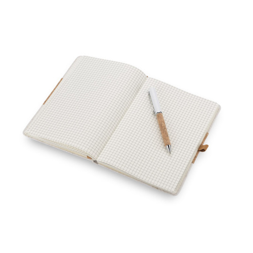 Zestaw - notes z długopisem CALMO A5 Naturalny 18003-17 (3)