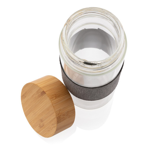 Szklana butelka 750 ml w pokrowcu Neutralny P436.770 (5)