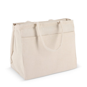 Torba bawełniana z zamkiem błyskawicznym OEKO-TEX® 39 x 24 x 34 cm 320 g/m²