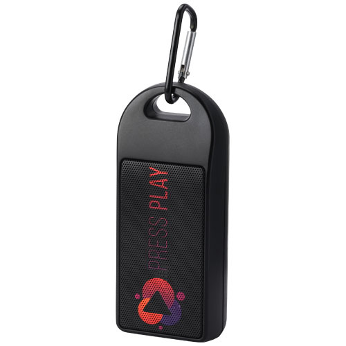 Omni głośnik Bluetooth® IPX4 o mocy 3 W z tworzyw sztucznych pochodzących z recyklingu z certyfikatem RCS Czarny 12433390 (1)