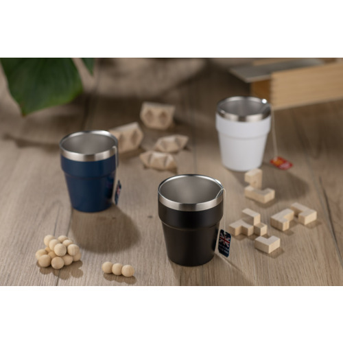 Kubek z recyklingowanej stali nierdzewnej MAKEL 300 ml Czarny 16404-02 (3)