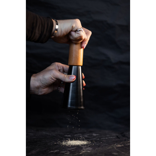 Młynek do soli i pieprzu GURKEN, średni, czarny/brązowy Czarny/Brązowy 5018623- (2)