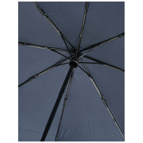 Składany, automatycznie otwierany/zamykany parasol Bo 21” wykonany z plastiku PET z recyklingu Granatowy 10914303 (4)