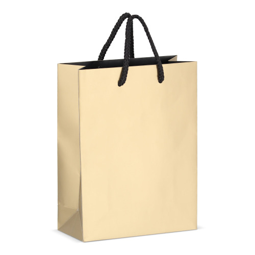 Papierowa torba prezentowa 18 x 8 x 24 cm 200 g/m² Złoty LT91515-N0006 
