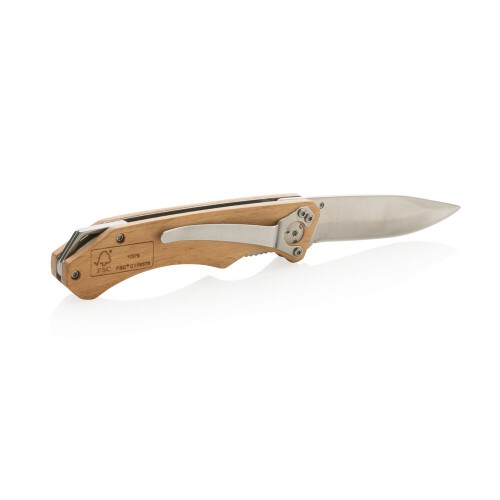 Drewniany nóż składany, scyzoryk brązowy P414.059 