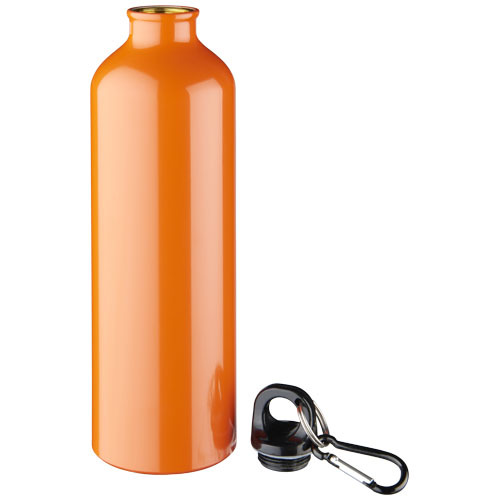 Aluminiowa butelka na wodę Oregon z karabińczykiem o pojemności 770 ml Pomarańczowy 10029707 (4)