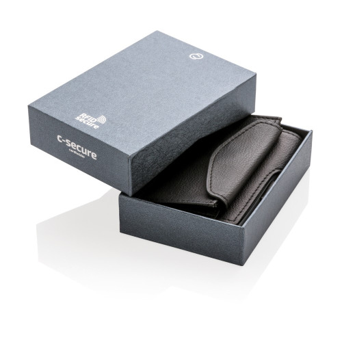 Portfel, etui na karty kredytowe C-Secure, ochrona RFID Czarny P820.611 (6)