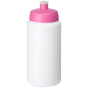 Bidon Baseline® Plus o pojemności 500 ml ze sportowym wieczkiem i uchwytem Biały
