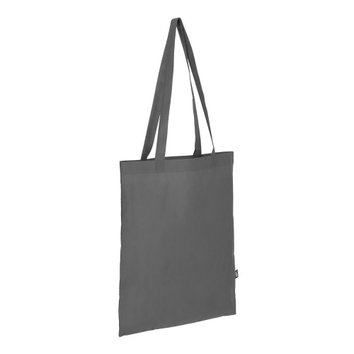 R-PET Torba transportowa z długimi uchwytami z włókniny 38 x 42 cm 75 g/m² Szary LT91328-N0061 (2)