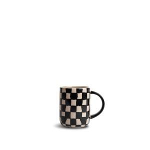 Kubek LIZ Check, czarny/beżowy