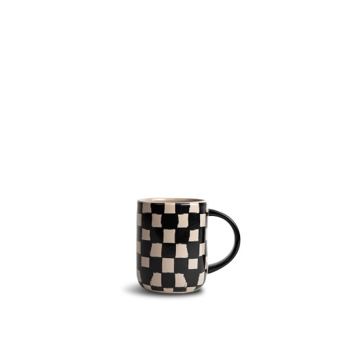 Kubek LIZ Check, czarny/beżowy Czarny 5283907501-00--00 (1)