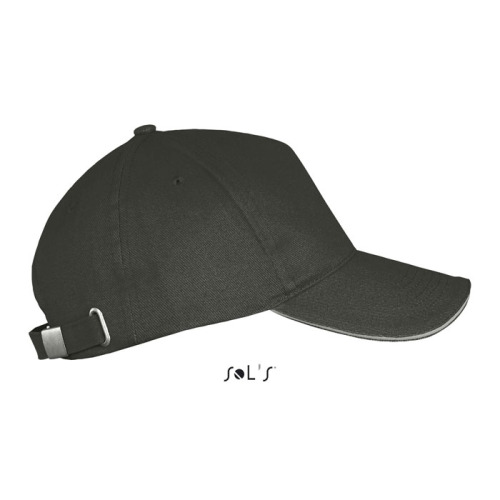LONG BEACH Czapka 5 pan. Ciemnoszary/jasnoszary S00594-DL-M (2)