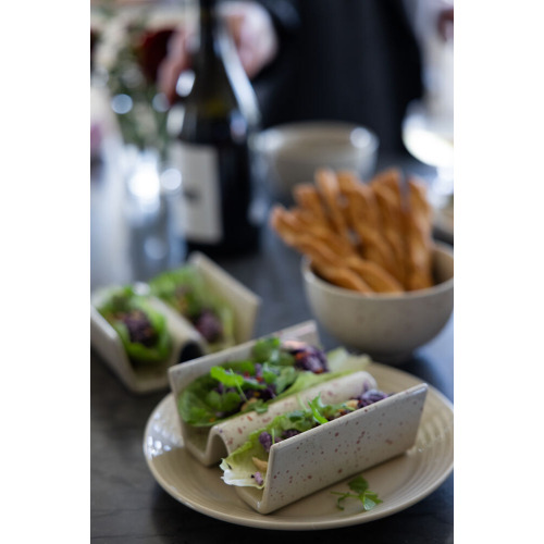 Stojak do tacos DITTE 2-szt, beżowy/bordowy Beżowy/bordowy 5018650- (3)