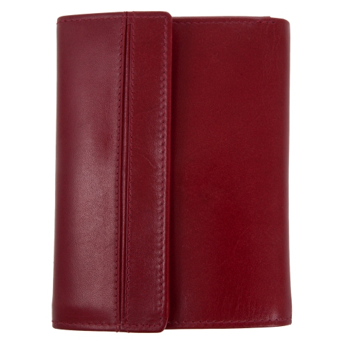 Skórzany portfel damski Mauro Conti czerwony V4808-05 (6)