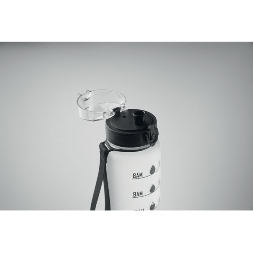 Sportowa butelka RPET 1L Przezroczysty Bialy MO2672-26 (5)